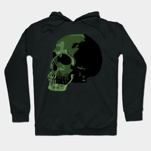 Green Skull Hoodie by wildjellybeans